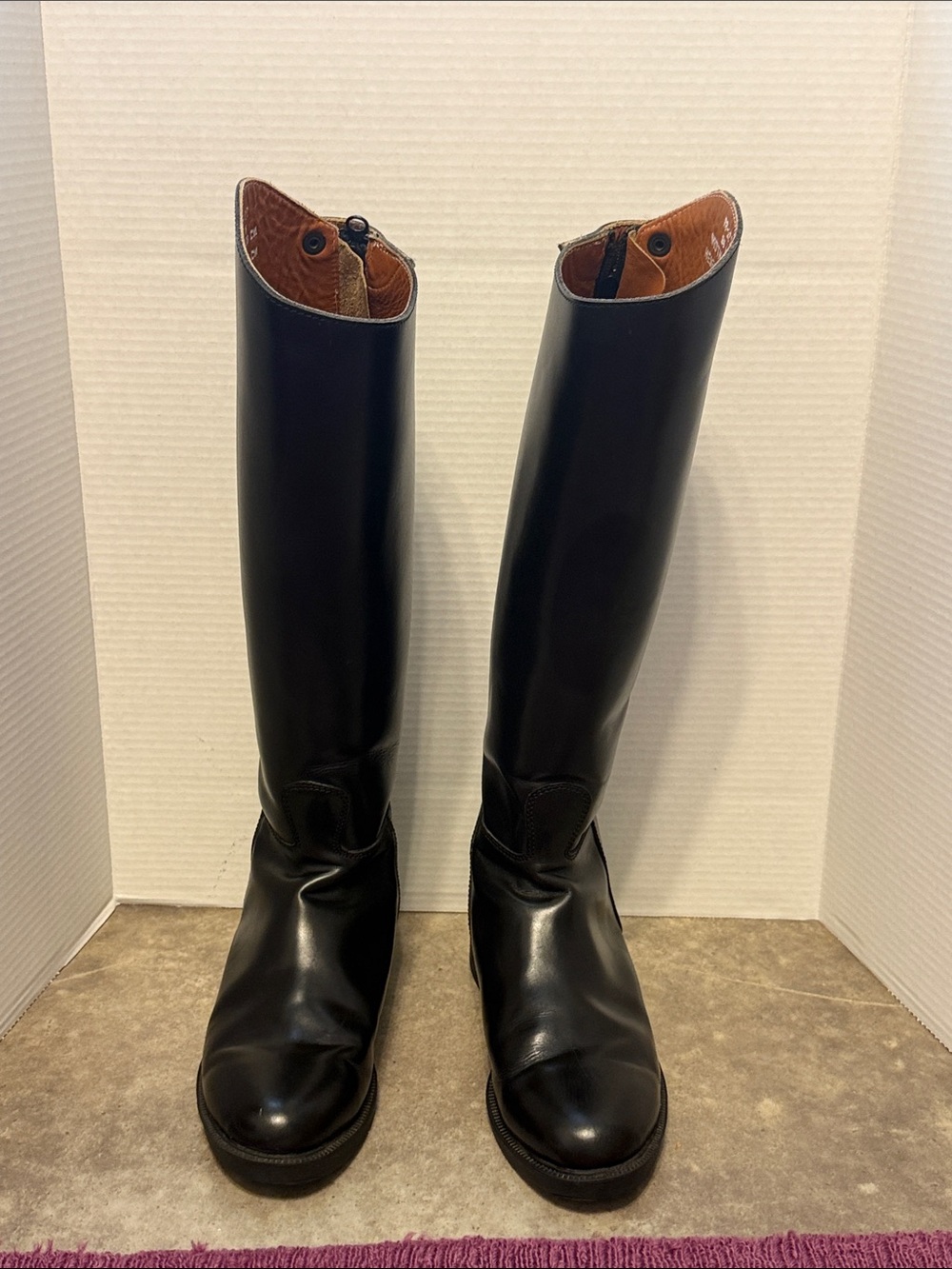 Steeds Tall Black Leather Equestrian Riding Boots